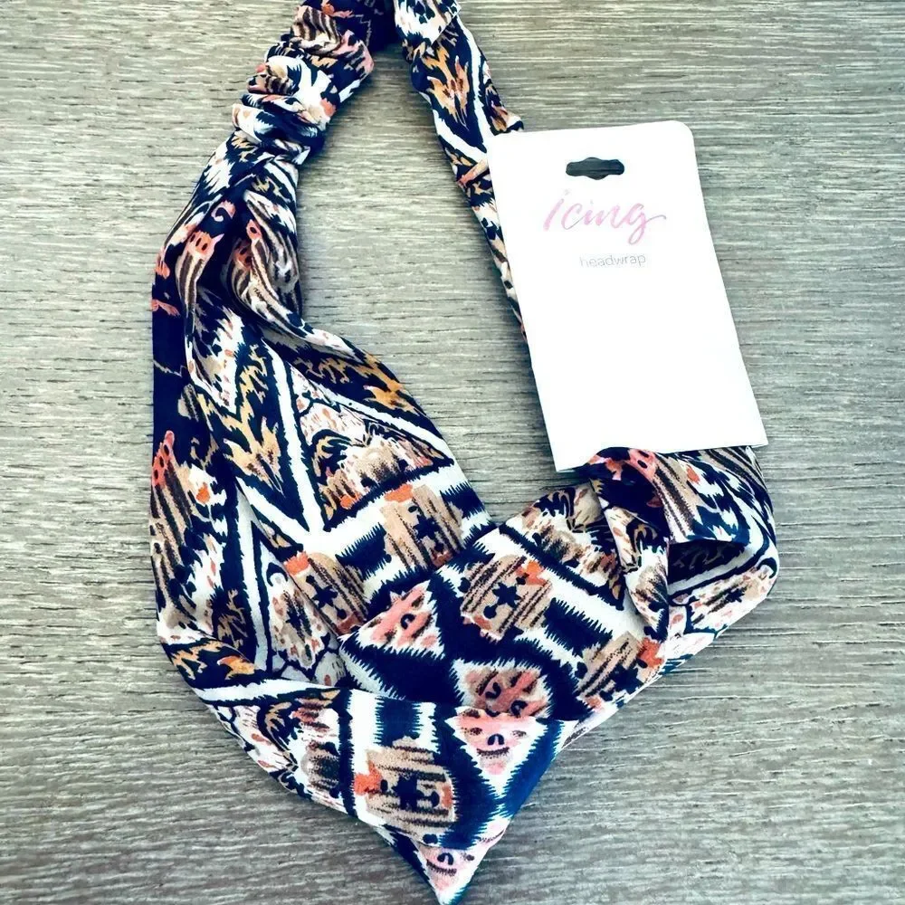 Headband Boho Print Hair Wrap Accessory